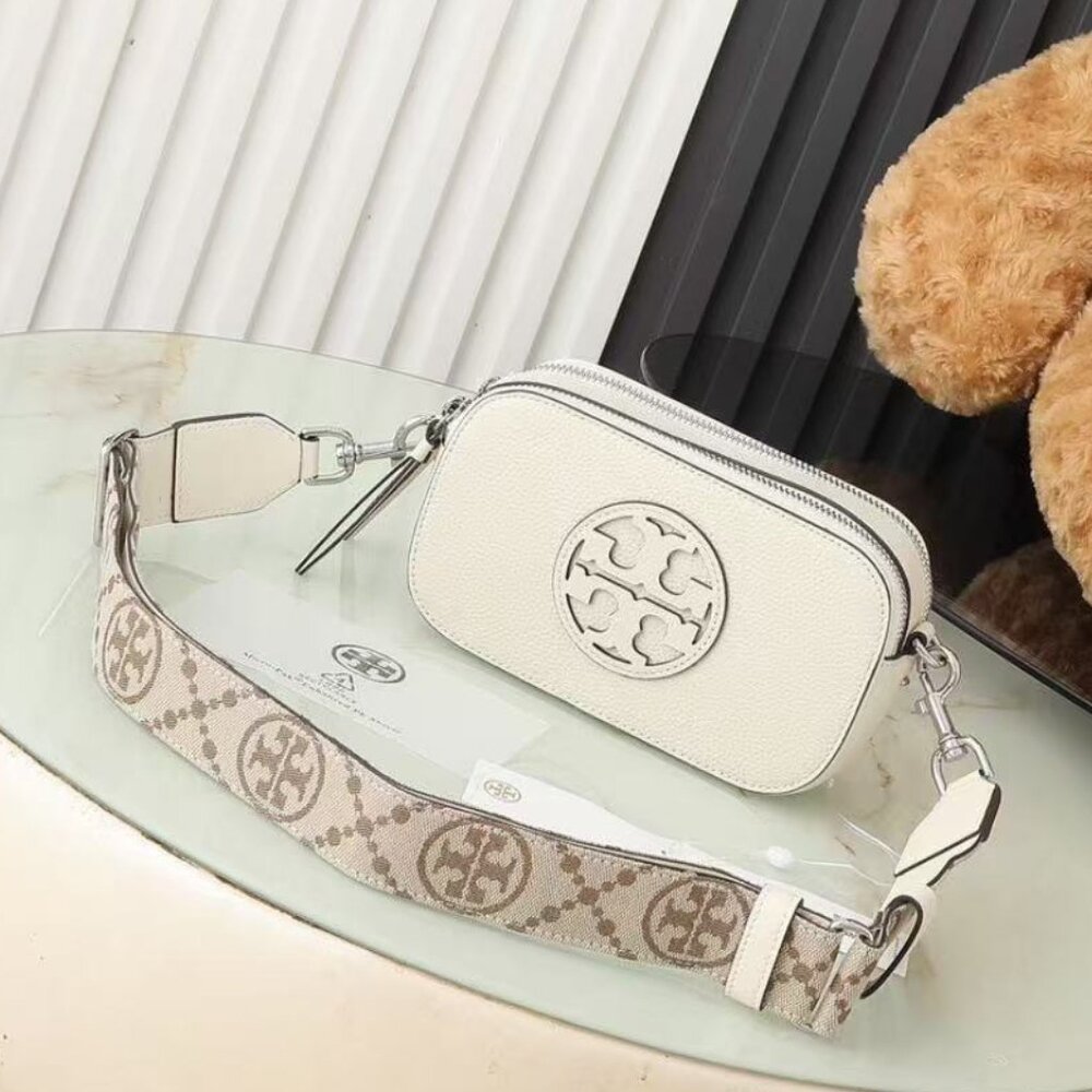 Tory Burch Mini Miller Crossbody in Ivory